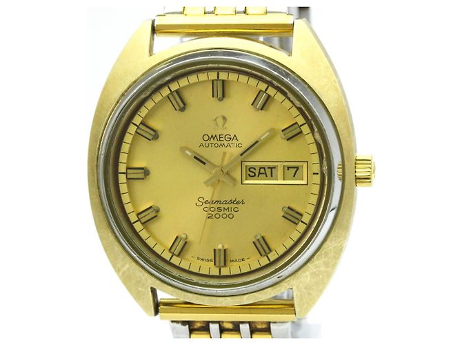 Orologio automatico da uomo OMEGA Seamaster Cosmic 2000 placcato oro