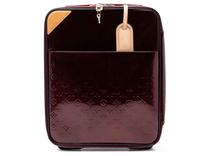Louis Vuitton Rotes Monogramm Vernis Pegase 45 Bordeaux