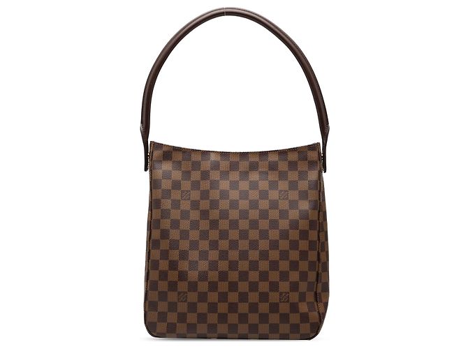Louis Vuitton Marrone Damier Ebene Looping GM