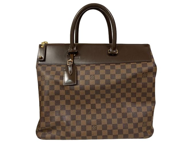 Bolsa Louis Vuitton Damier Greenwich PM Marrom Damier ebene