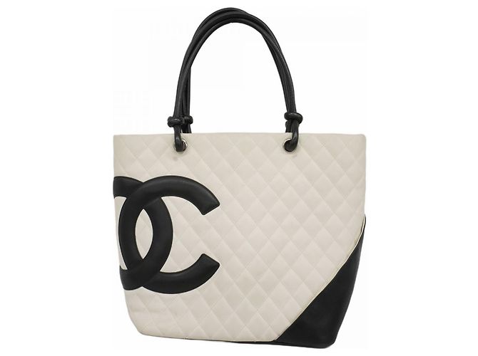 Sac Cabas Cambon de Chanel Noir Blanc