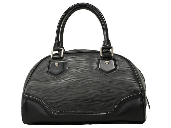 Louis Vuitton Epi Bowling Montaigne PM Handtasche Schwarz