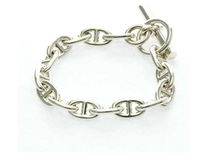 Hermès Hermes Chaine d'Ancre MM Silver 925 Charm Bracelet Silvery 