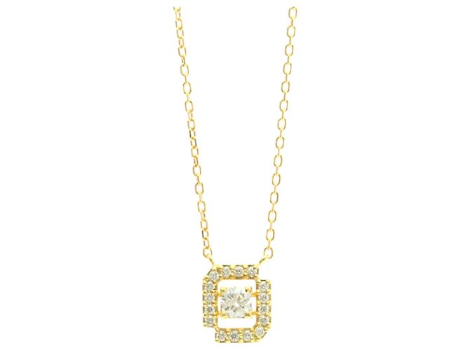 Autre Marque Collar de Diamante Vendome Aoyama Square Dorado