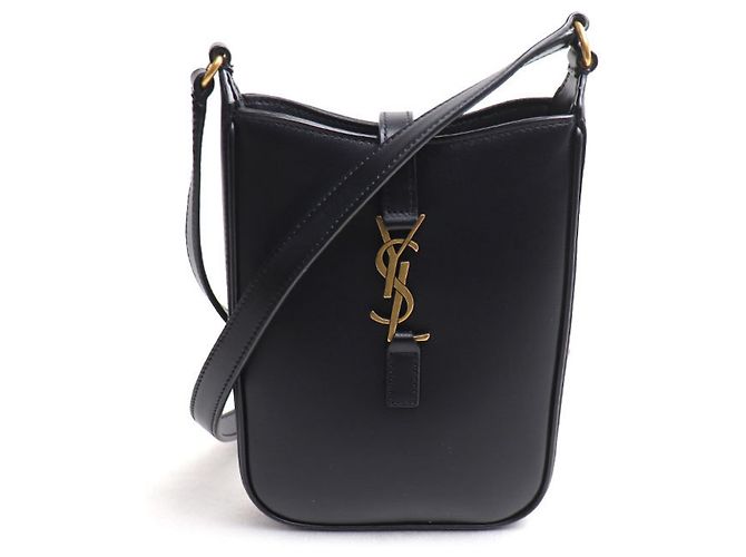 Sac à épaule vertical mini Saint Laurent Noir