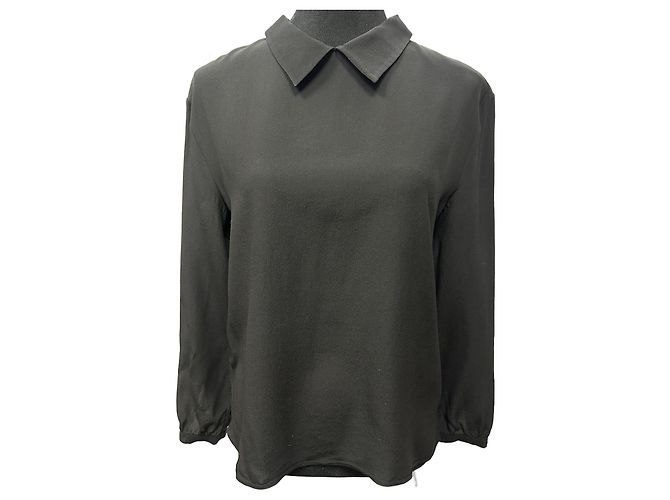 Prada Bluse aus schwarzer Seide