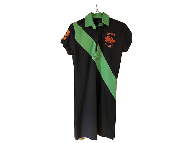 Vestido de verano de algodón azul Polo Ralph Lauren