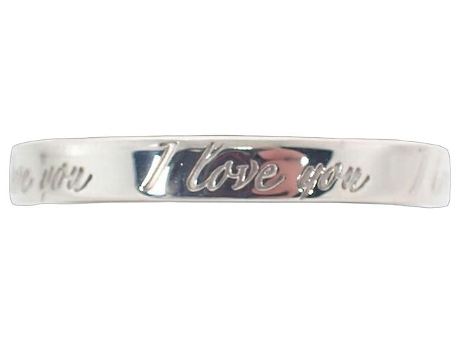 Tiffany & Co Anello stretto I Love You in argento 925 Tiffany Notes