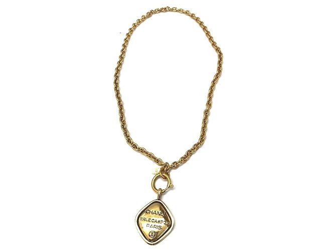 Collar Péndulo de Oro Chanel Cambon Dorado