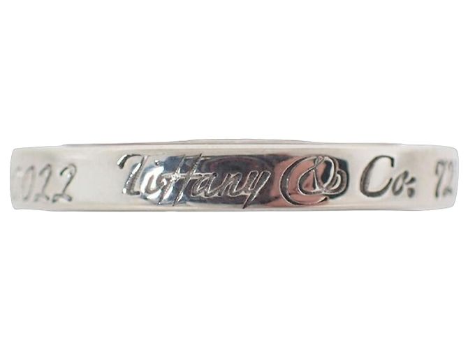 Tiffany & Co Bague étroite en argent sterling 925 Tiffany Notes