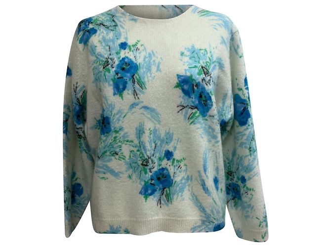 Prada Pullover aus mehrfarbiger Wolle mit Blumenmuster Mehrfarben 
