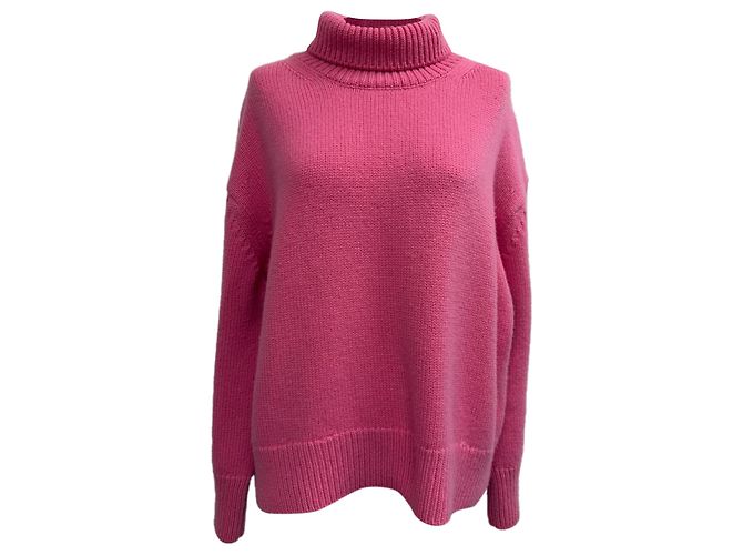 Céline Celine Rollkragenpullover aus rosa Kaschmir Braun Pink 