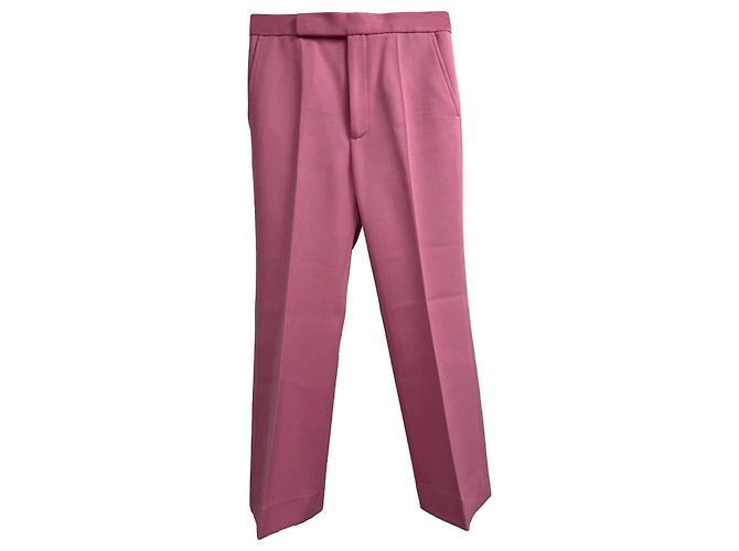 Céline Calças retas Celine em lã rosa Marrom