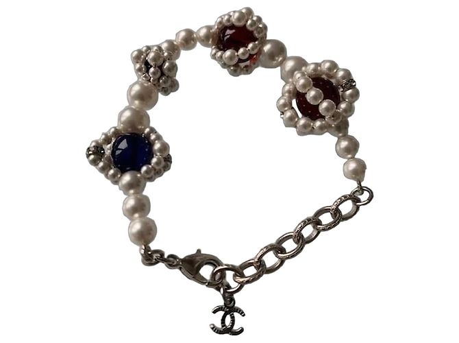 Chanel Perlenarmband weiß