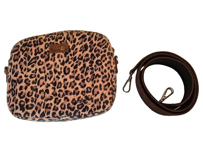 Borsa a mano Balzac Paris César Leopardata in Pelle Stampa leopardo