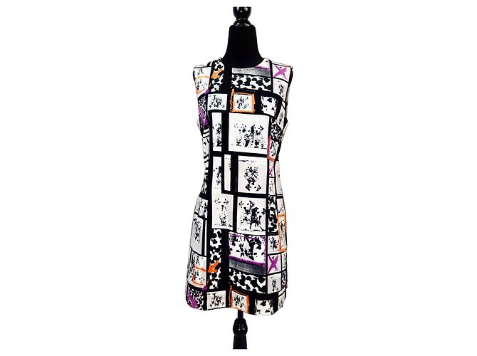 Iceberg History Kleid mit Dalmatiner-Welpenmuster Weiß Mehrfarben