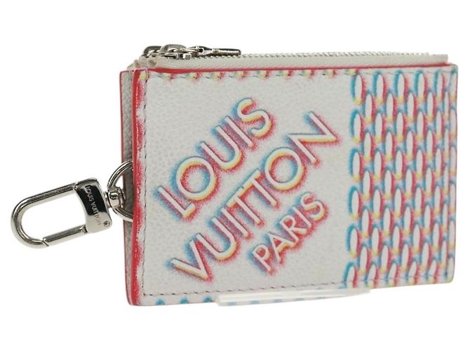 LOUIS VUITTON Tarjetero Doble Cierre Damier Spray Blanco M81430 LV Auth 166392M