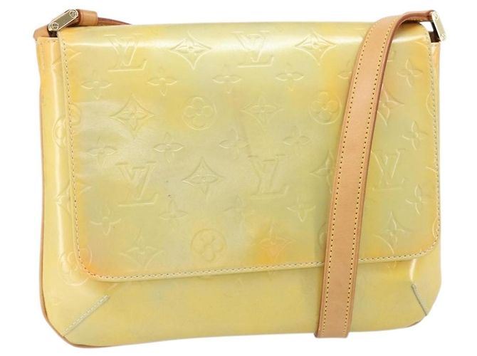 LOUIS VUITTON Bolsa Thompson Street Monogram Vernis Cinza M91008 LV Auth ep13254