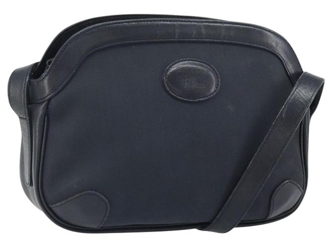 Borsa a Spalla Burberrys in Pelle Blu Navy Oro Auth BA9943 D'oro