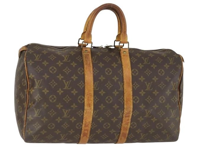 LOUIS VUITTON Bolsa Boston Monogram Keepall 45 M41428 LV Auth 166548 Monograma