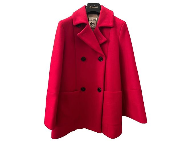 Autre Marque Abrigo Rojo Semi-Couture Roja