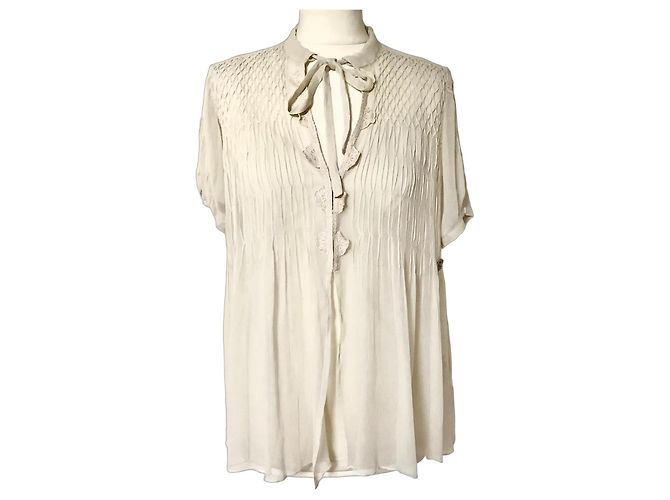 John Galliano Galliano Silk 2 Piece Beige