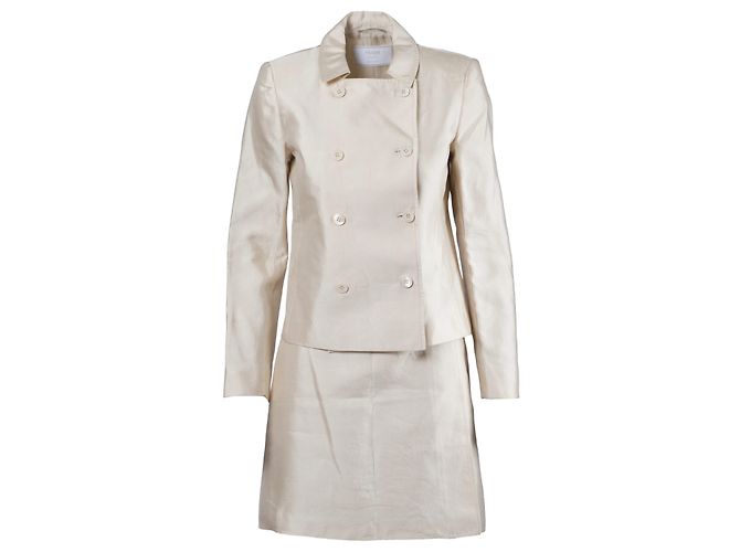 Prada Perlenrosa Blazer und Rock Set