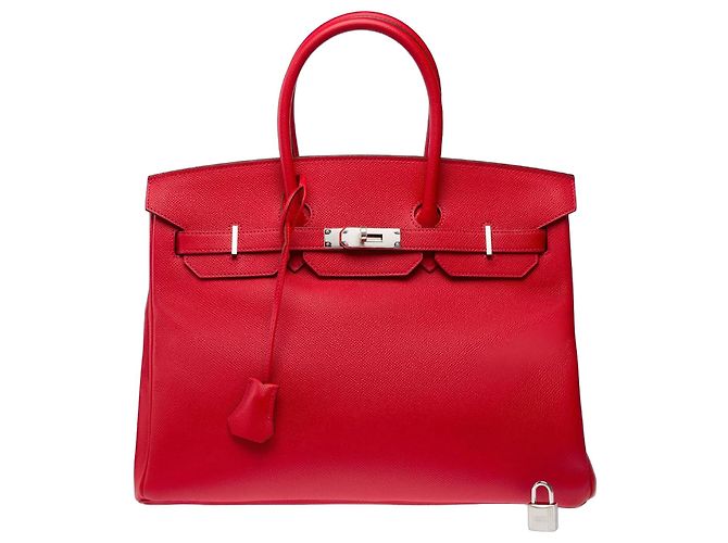 Hermès Bolsa HERMES Birkin 35 em Couro Vermelho - 103312