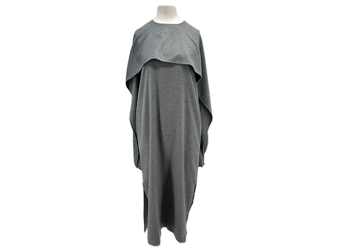 Autre Marque Langes graues Kleid mit Wolle