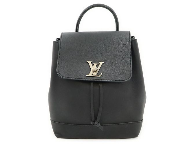 Louis Vuitton Lockme Calf Leather Backpack Black