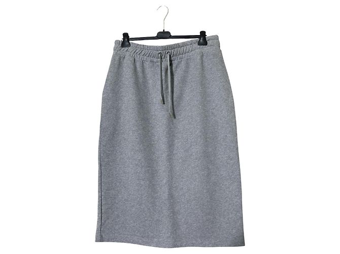 Falda midi Weekend Max Mara gris de algodón XXL