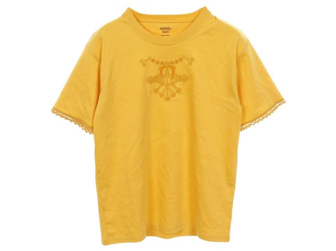 Hermès Top de algodão Hermes Amarelo