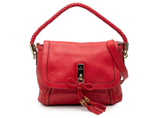 Bolsa Bella de couro vermelho Gucci