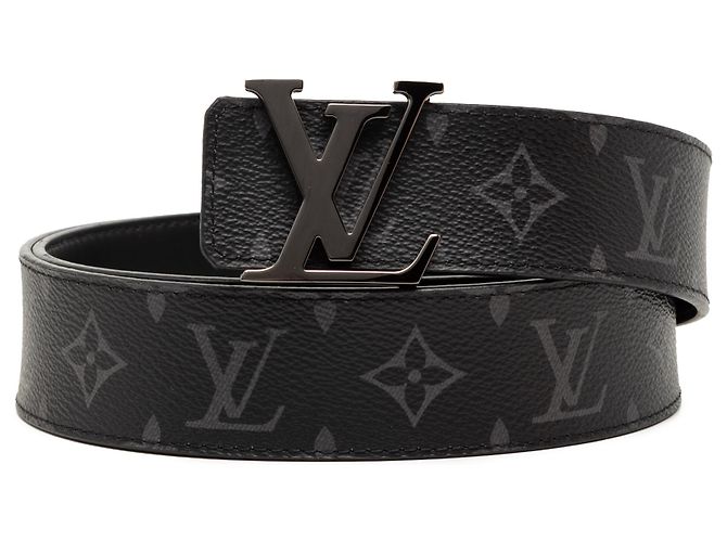 Cinturón reversible LV Initiales Monogram Eclipse negro de Louis Vuitton
