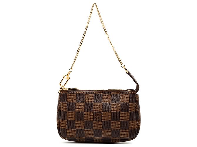 Mini Pochette Accessoires Damier Ebene Marron Louis Vuitton