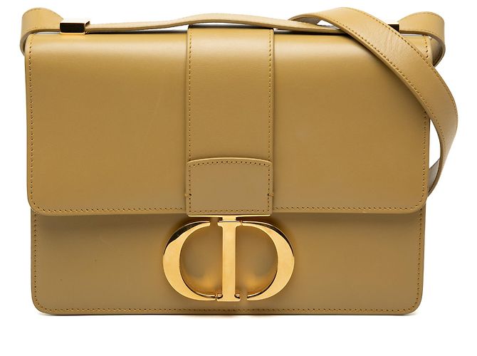 Dior Bolsa de Couro Marrom 30 Montaigne Caqui