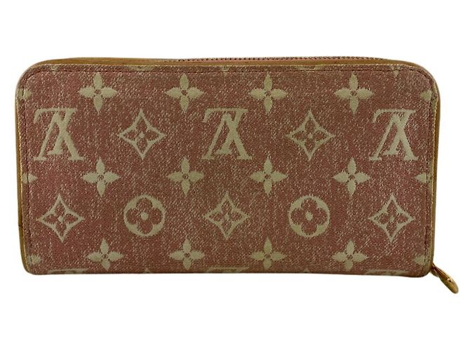 Twist Louis Vuitton Monogram Denim Long Wallet White