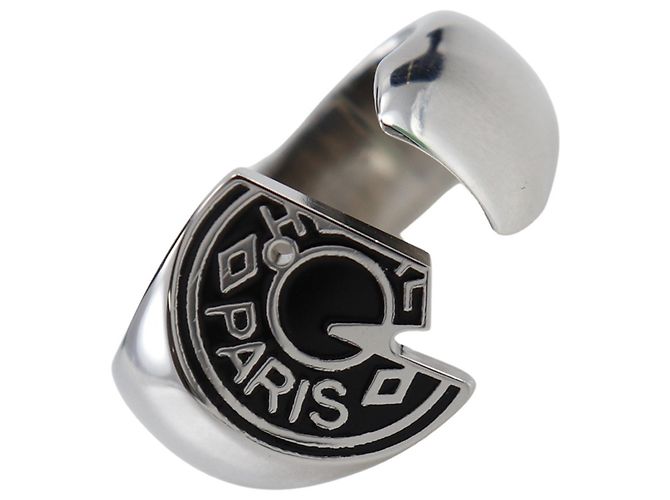 Hermès Hermes Carrousel Band Ring in Black Metal