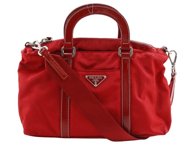 Sac à main en nylon A5 de Prada Rouge