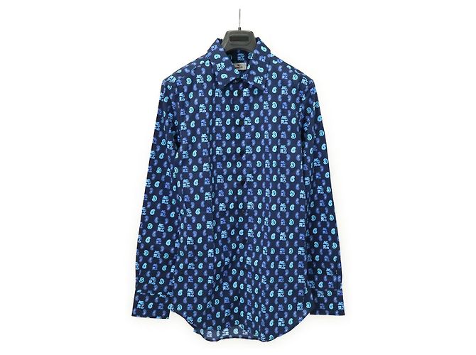 Camicia in cotone e poliuretano ETRO Blu