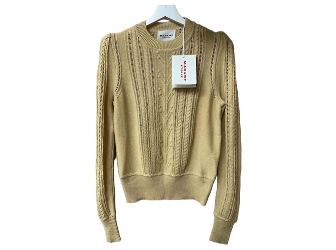 Isabel Marant Etoile Kalyn Strickpullover Baumwolle Gelb