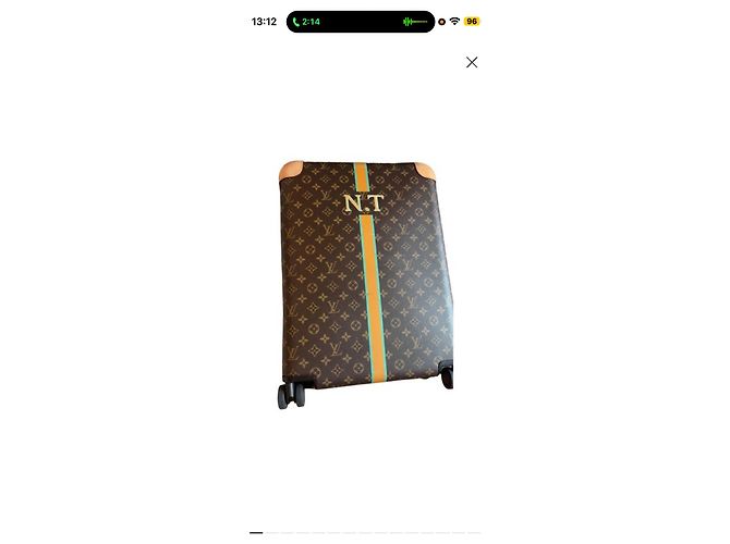 Louis Vuitton Horizon 55 Suitcase Brown Leather