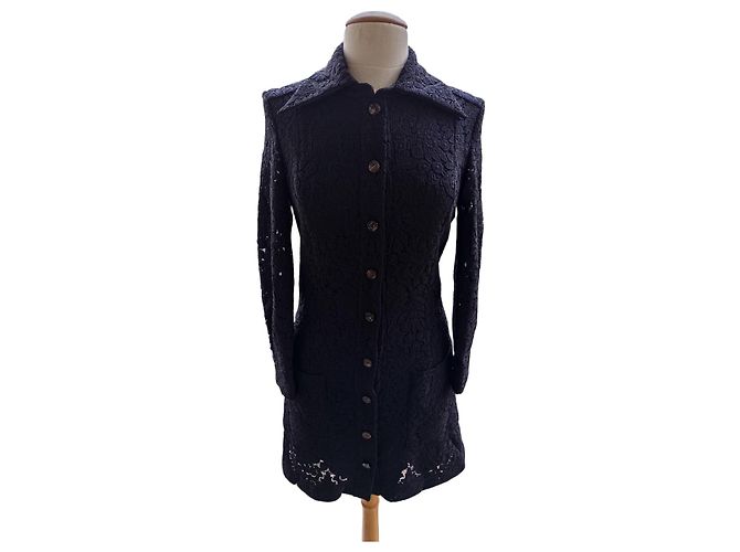 Abito in pizzo Chloé nero e blu navy Taglia 36