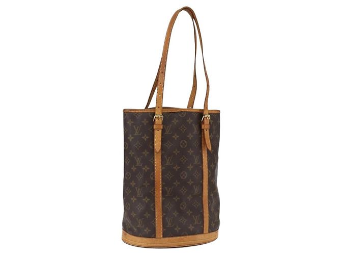 LOUIS VUITTON Bolsa de Ombro Monogram Bucket GM M42236 LV Auth 170152