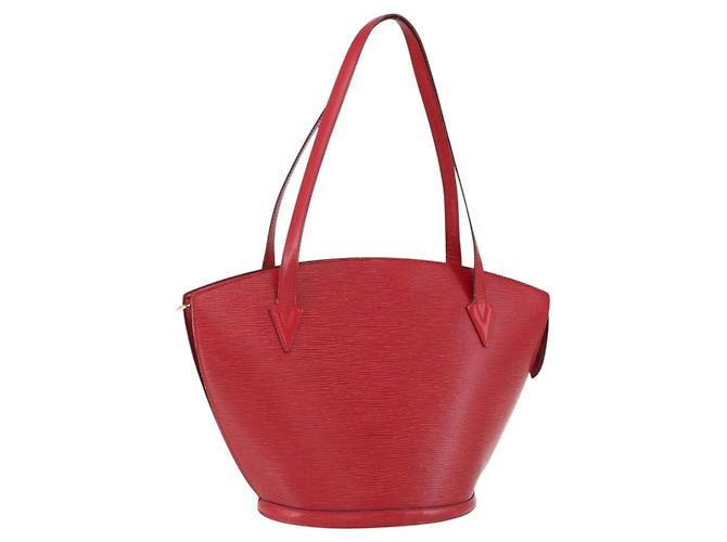 LOUIS VUITTON Bolsa de Compras de Hombro Epi Saint Jacques Roja M52277 LV Auth 169112