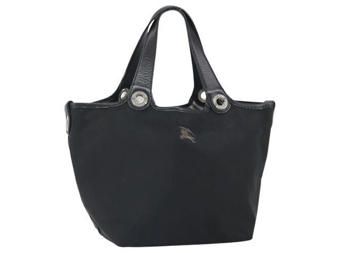 BURBERRY Handtasche aus schwarzem Nylon mit silberner Authentizität bs33085