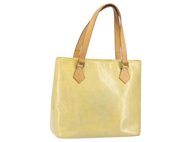 LOUIS VUITTON Handtasche Monogram Vernis Houston Grau M91053 LV Auth bs33147