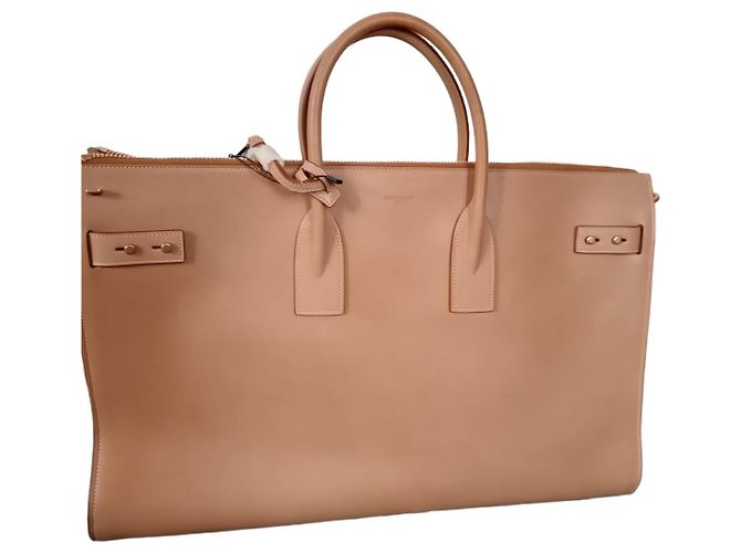 Duffle Saint Laurent Bolsa de dia Daffy 48 horas Bege Caramelo Camelo