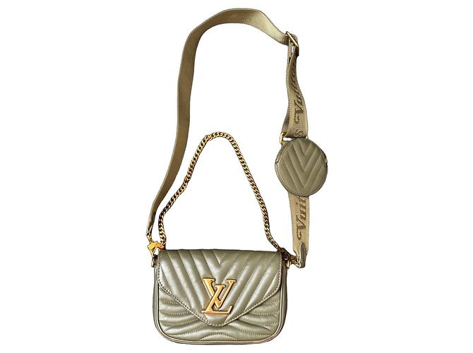 Multi Pochette Bolsa de Ombro Louis Vuitton New Wave Multi-Pochette em Couro Matelassé Verde