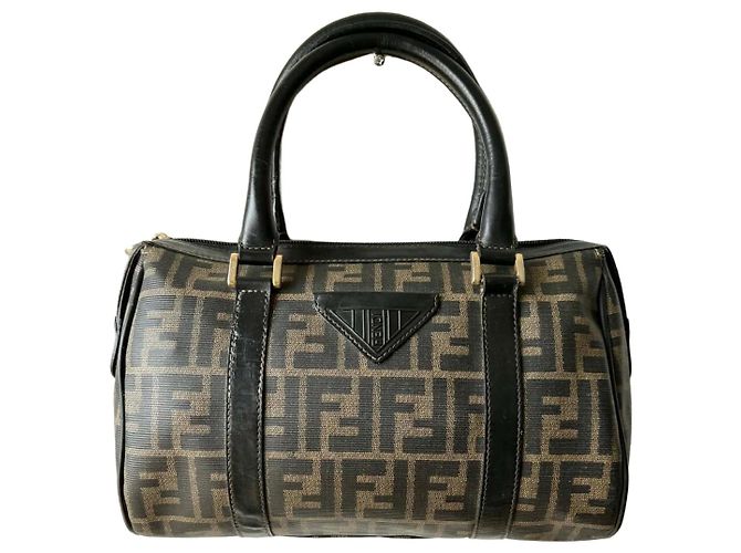 Borsa Fendi Monogramma Marrone e Nera Nero